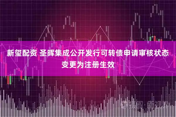 新玺配资 圣晖集成公开发行可转债申请审核状态变更为注册生效