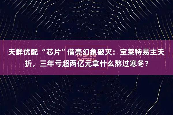 天鲜优配 “芯片”借壳幻象破灭：宝莱特易主夭折，三年亏超两亿元拿什么熬过寒冬？